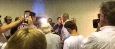 peteseeger:  kropotkindersurprise:March 16 2019 - Australian fascist MP Fraser Anning gets egged during a press conference after he blamed the Christchurch mosque fascist terror attack on the murdered victims. [video]  The kid inmediately got assaulted