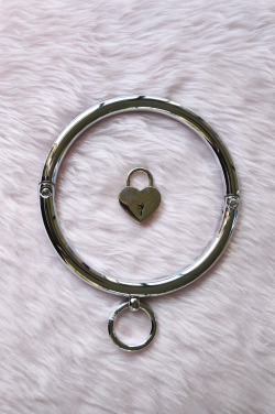 littlepinkkittenshop:  Steel collar and lock ♡♡ littlepinkkitten  