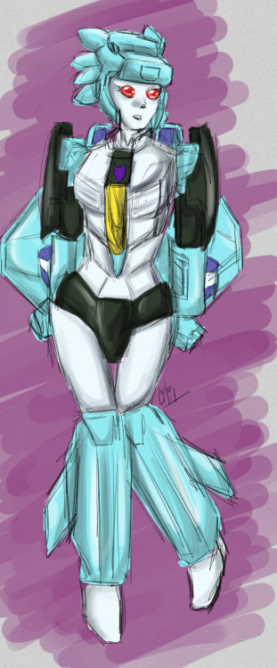 greyliliy:  Doodled Lyzak.  I only used refs on the TF Wiki, so I frankensteined her various de
