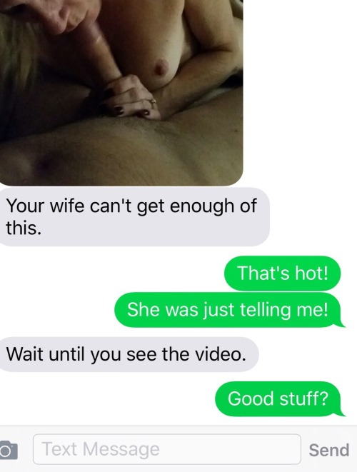 XXX allthingshotwife:  Text message I got from photo