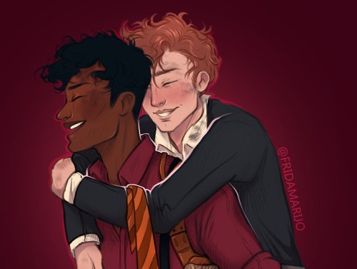 silvervanadis:Jesper and Wylan from Six of Crows. Lime green on clothes isn’t really my jam. O