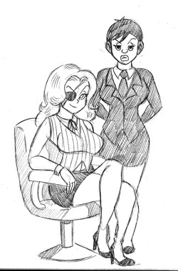 One more doodle for the night. Since we&rsquo;ve been on a craze gender bending extravaganza on the blogÂ lately, here&rsquo;s rule 63 Commander Red and General Black.