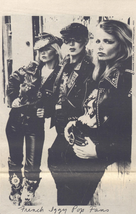zombiesenelghetto:French Iggy Pop fans, Lust for Life Tour, Search and Destroy Zine, 1977