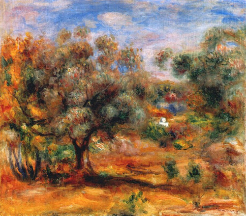 Landscape Near Cagnes, 1910, Pierre-Auguste Renoir