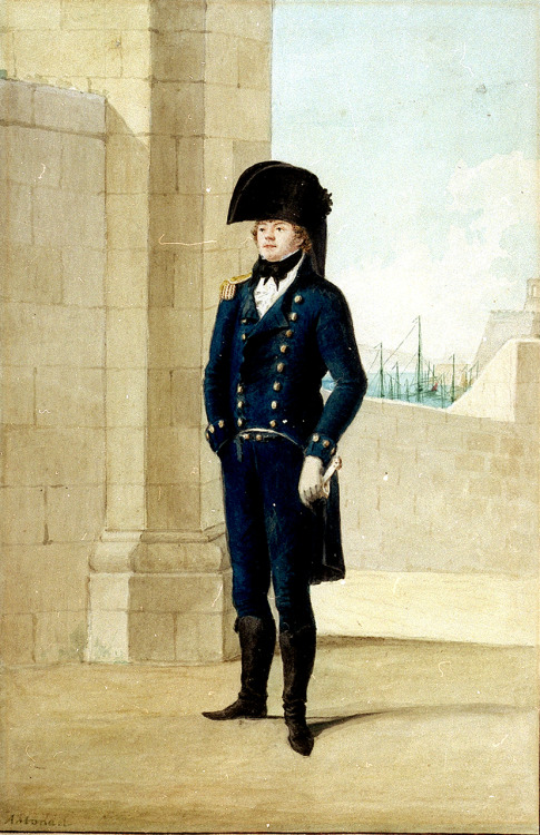 gentlemaninkhaki:Royal Navy, Captain’s Undress uniform 1795-1812. Cut plain and without lace, the un