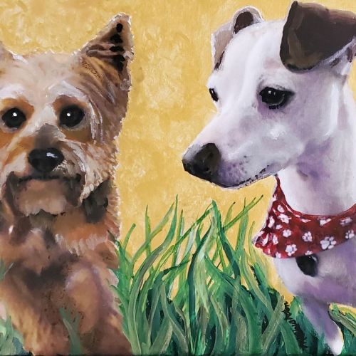 Today’s portraits of the day are for Diane. I absolutely love painting animals, and people. I 
