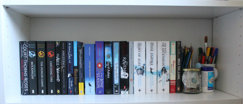 happybibliosaurus:  Bookshelf Update 11/02/16 - I am running out of room. Again. I got rid of some many books last month, and it’s already full. How?? I’ve only brought 6 books…  What number is it that you refer to as some…?