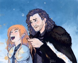 galahadthecat:  “No, don’t laugh at me, I’m trying”Part 2/4Jon learning to braid one of Tormund’s daughter hair (because his are getting too long and he might as well learn how to braid them if he can’t cut them) and failing.Also known as