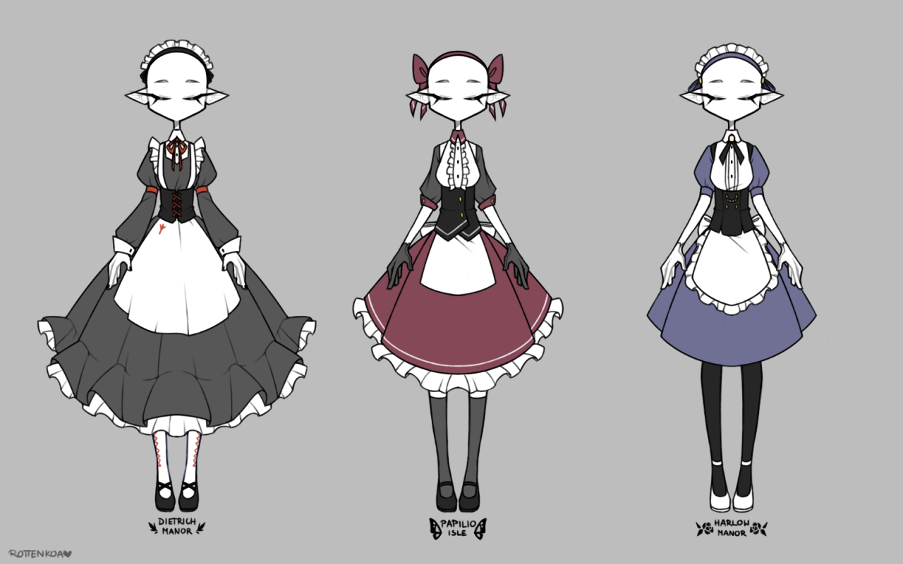 Maid outfits from various places in Abysylia, I'll...