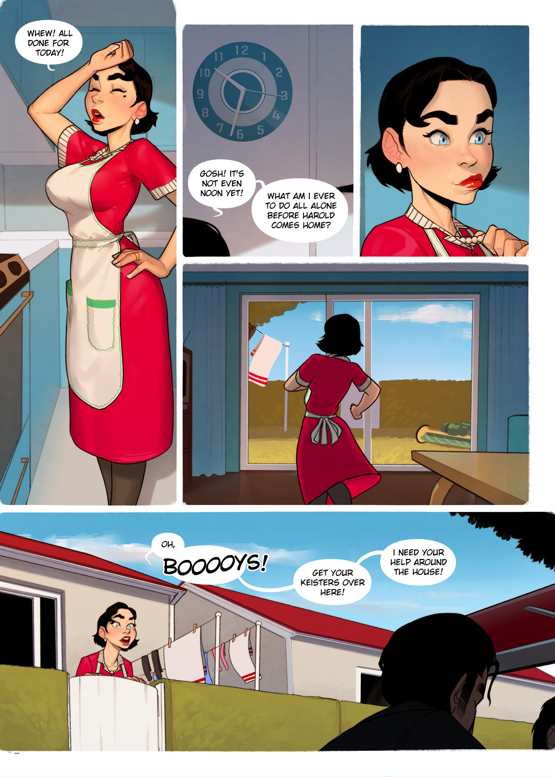 incaseart:  Here it is! All 19 pages of “The Good Old Times” finished.Since