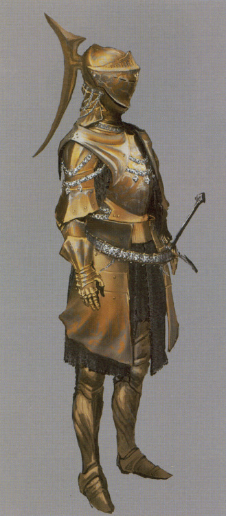 andro-womeninarmor: Darkmoon Knightess Concept Art, from Dark SoulsFound here