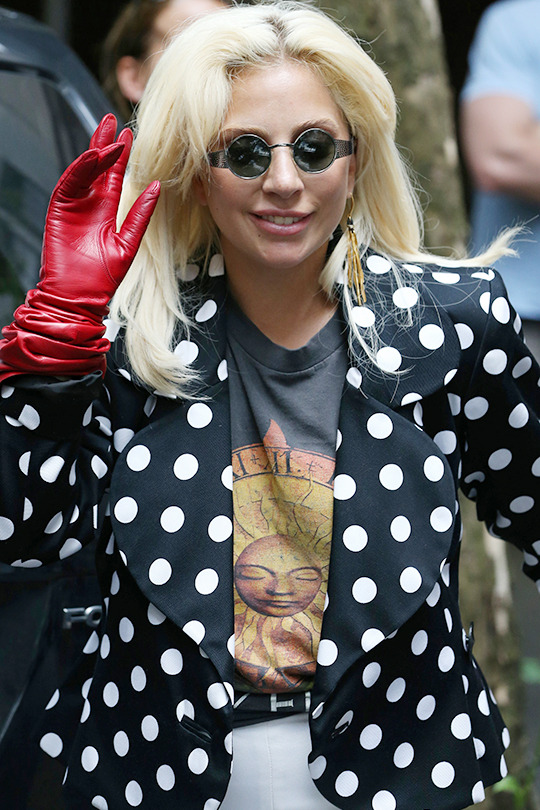 gagasgallery: Gaga leaving Joanne Trattoria in NYC. 6.21.15