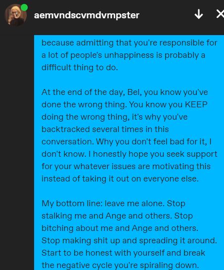 You Should Post The Full Screenshots, In Light Of Everything That Has Happened. Not To Start Drama, But