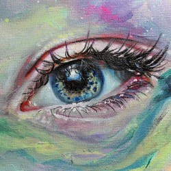 tanyashatseva:  This eye detail.. already awakened pure hate and desire to kill in me 👼🐌🎆🔫 #wip #acryllic