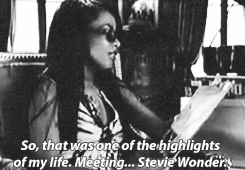 n0stalgia96:  queen-aaliyah-deactivated202105: “I was a major fan of Aaliyah’s voice. My heart was so broke I said, ‘You know what? In the next life she’s got to be my wife.’” — Stevie Wonder  She’s holding one of my fave Stevie