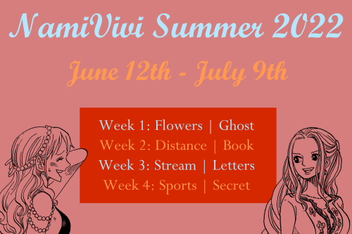 namivivitime: namivivitime:Prompt list for NamiVivi Summer 2022 || June 12th - July 9th!Week 1: June