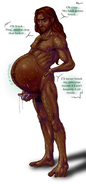 Male Belly Stuffing