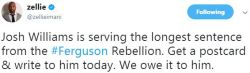 thehighpriestofreverseracism:  bellygangstaboo:  bellygangstaboo: Don’t forget your brother   This guy got 8 years for being part of the ferguson protests while the cop that murdered michael brown is still free. hes only 20 years old    forever reblog