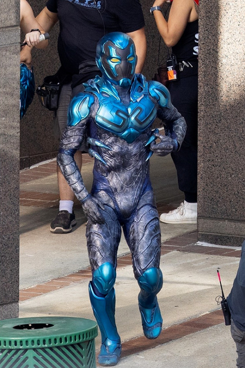 justiceleague:Xolo Maridueña in full costume on the set of “Blue Beetle” in Atlanta (May 25, 2022)