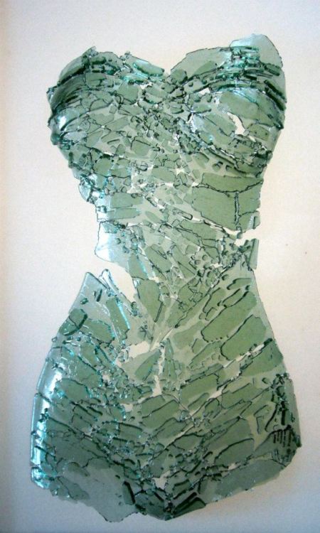 Sue Tilley - Illuminate, auto-glass sculpture, from her Under...