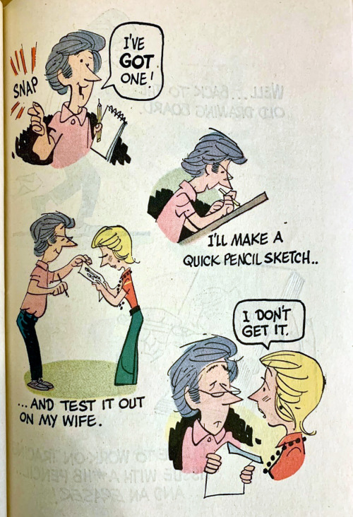 thebristolboard: Great little strip about how Hank Ketcham draws, from Dennis the Menace #115, publi