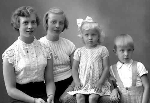 The Andersson siblings, 1951, Sweden.