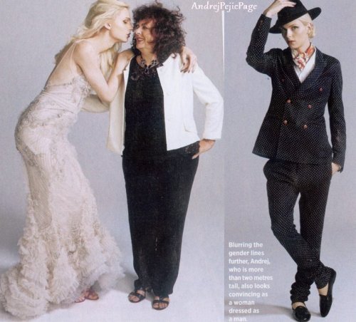 andrejpejicpage:Andrej Pejic. This Aussie supermodel is a manThe Australian Women’s Weekly April 201