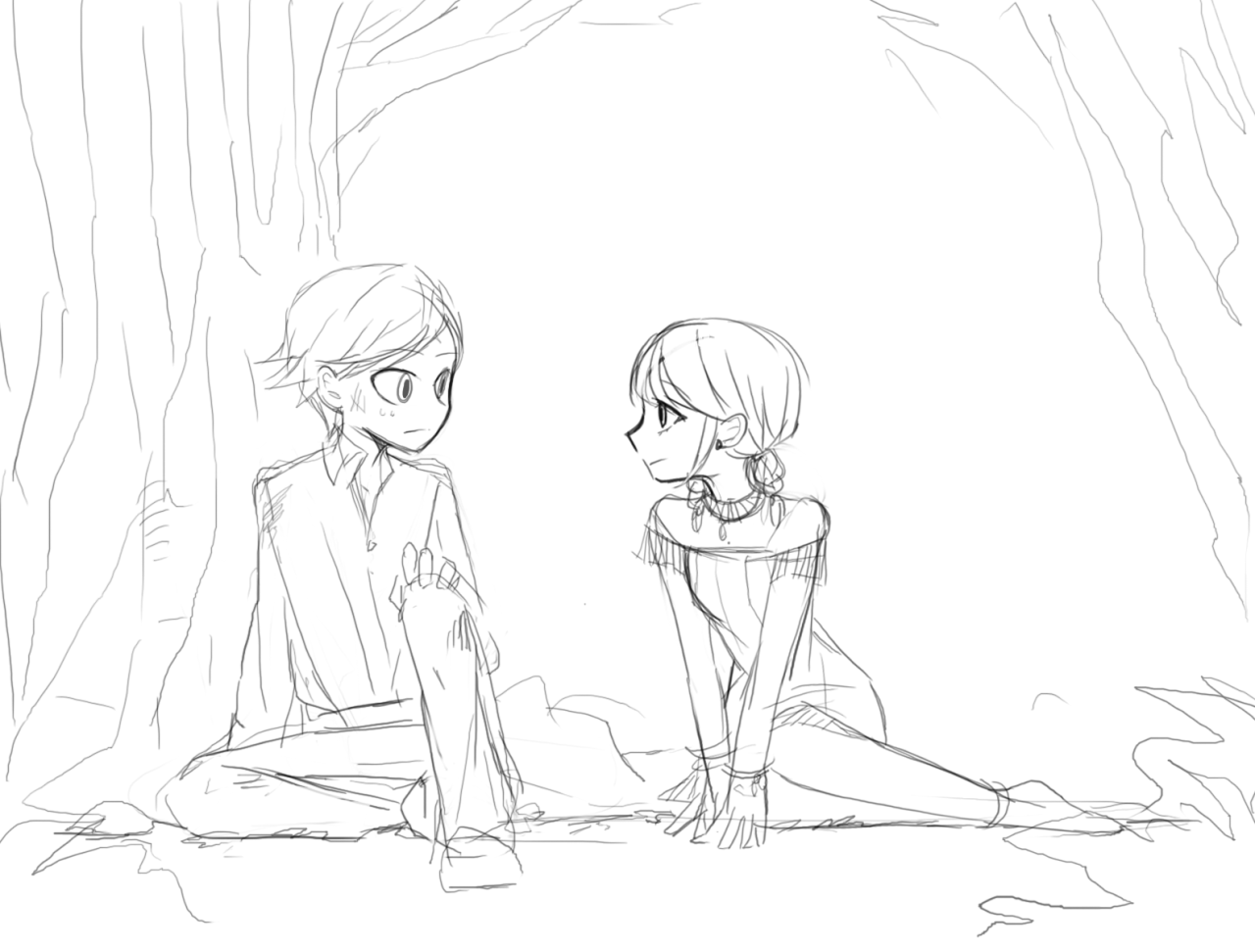 gamnamu:  이걸 올렸던가 안올렸던가..Pocahontas AU
