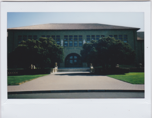 Cantor Arts and Stanford Campus, shot on MiNT InstantKon RF70. I never get tired of walking on campu