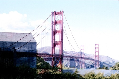 Double Image of Golden Gate Bridge, California, 1969.Not at all certain how this happened, but I rat