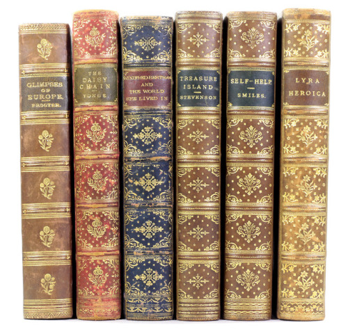 19th century leather ‘Prize’ bindings..