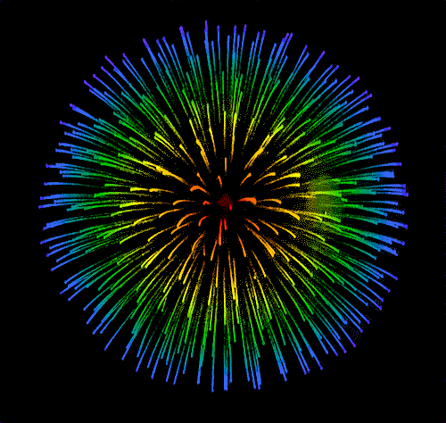 Silent fireworks.