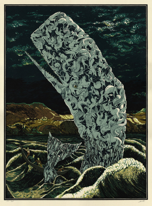 Jes Seamans - The Wanton Sea (Blue Variant) Released By Landland, 2014 Prints