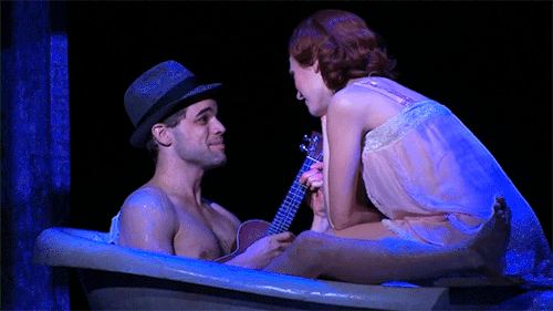 playbill:He said that he was indeed naked in the onstage bathtub, but so it wasn’t super awkward for