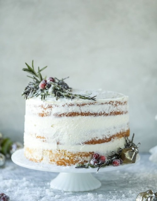 Porn photo fullcravings:  White Christmas Sparkle Cake