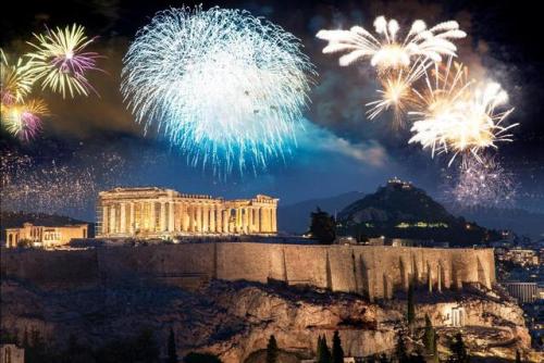 Welcoming the New Year in Athens, Greece