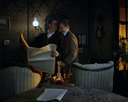 somethingjustsouthofbrilliance:Awww my favorite Holmes and Watson growing up