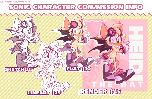 A revamped OC! + some commission info bc I really enjoy drawing Sonic OC’s 