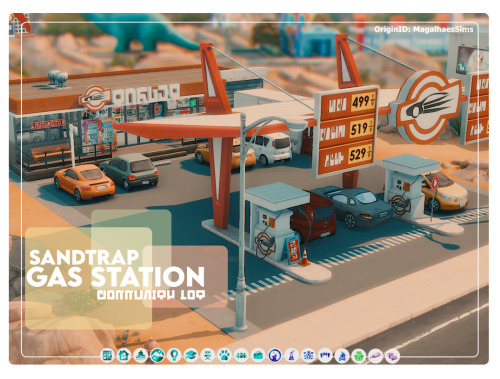 SANDTRAP GAS STATION - MAXIS-MATCH CC BUILD