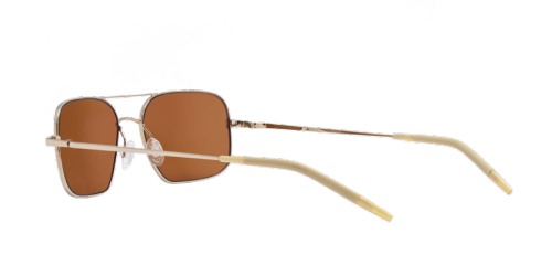 Oliver Peoples | Victory Gold with Cognac Polarized Glass Sunglasses- This titanium masculine sungla