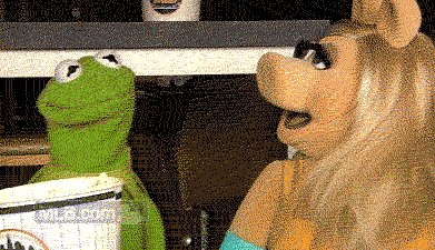 Kermit and Miss Piggy on the Kiss Cam at a recent Mets game.
What a waste of popcorn…