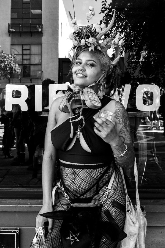 COVID19 Wanderings
XXIV: Folsom Street Fair Megahood. San Francisco, 09-26-21. #photographers on tumblr  #Black and White #Street Photography#street portrait#sf#san francisco