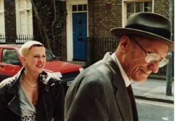 pattismithandrobertmapplethorpe:     William S. Burroughs and Kathy Acker . Photo by Allen Ginsberg .  