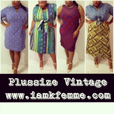 #plussizevintage available at www.iamkfemme.com! #thriftsociety #kaleidoscopefemme #plussizefashion #coolkidswearkfs #fatshion #fashion #vintagelover#honormycurves #inlivingcolor #ootdmagazine #fotd #mua #serve #summertimefine♡