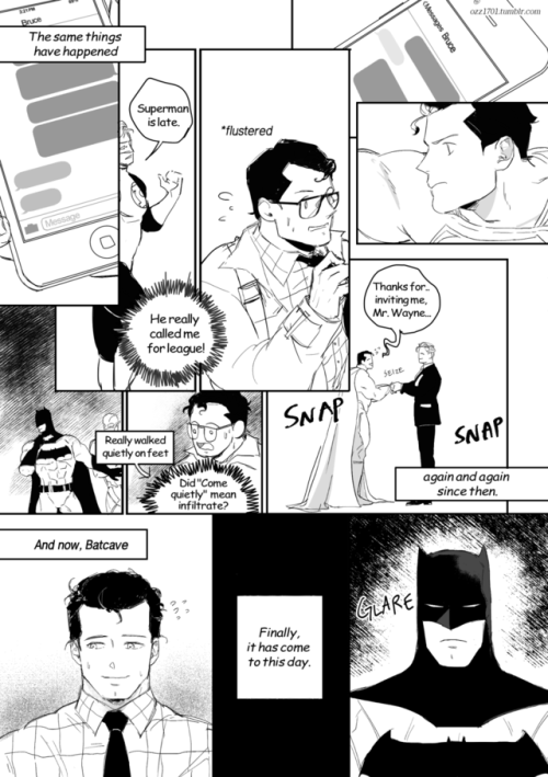 Old superbat comics drawn in Feb. I drew it for request. I can’t remember the exact sentence h