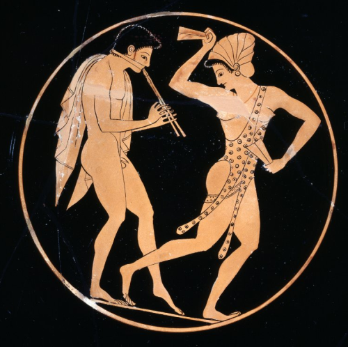 centuriespast:Kylix by Epictetus, c. 500 BCE. London, The British Museum (1843.1103.9).