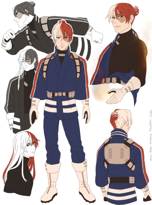 min-min-minnie: trying out a pro hero shouto costume concept, based on a traditional japanese firefi