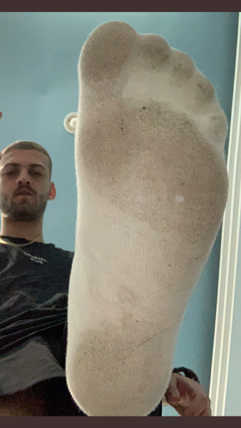 socklickersworld:alphamalesocks:Stay down on the floor, down beneath my feet. I am