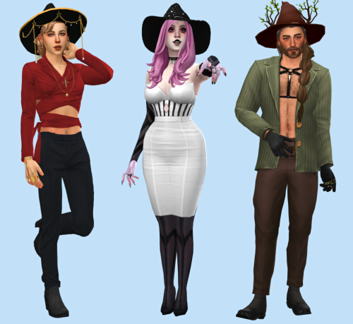 Making more outfits for these three. Morgyn: Hair / Suit / Shoes / Hat / NecklacesL. Faba: Hair / Dr