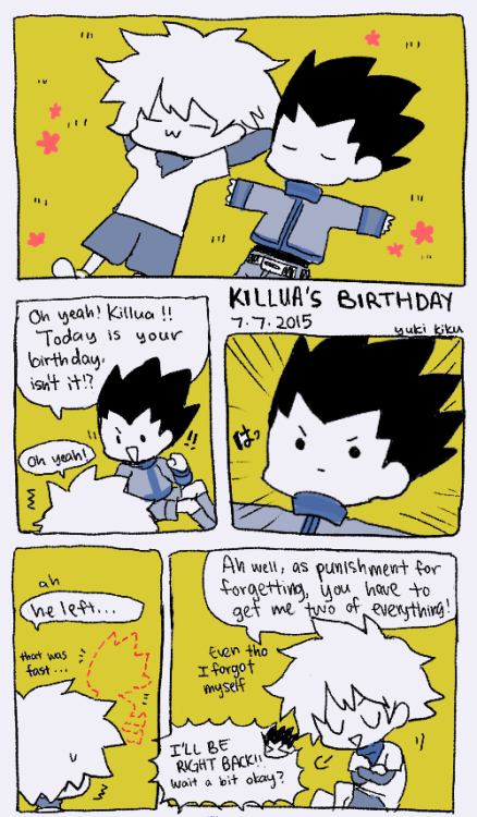 winter-cakes:  I actually wanted to draw a comic on why Killua was wearing gon’s jacket from here but I got a bit carried away adoifhda